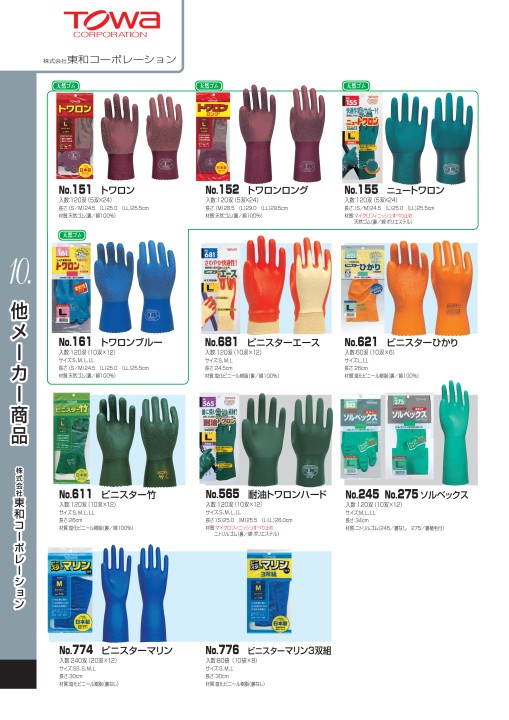 絶品 東和コーポレーション トワロン 天然ゴム手袋 ニュートワロン M 155-M discoversvg.com
