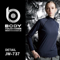 JW-737 BTパワーストレッチ COOL EVO ロングスリーブ ハイネックシャツ レディース